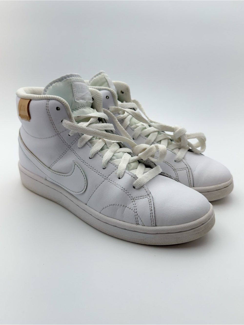 Nike Court Royale 2 Mid Women’s Sneakers – Triple White – Size 8.5